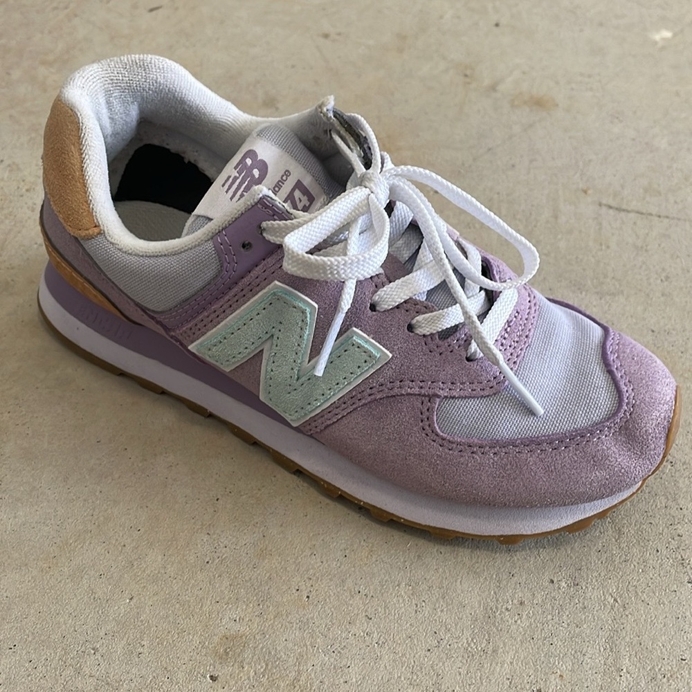 Women's New Balance WL574RA2 Lilac Suede/Leather - Size 5